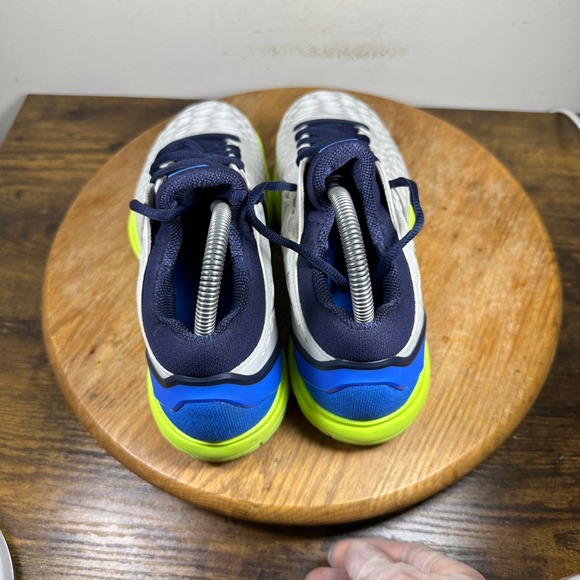 Nike Zoom Cage 3 HC Tennis Shoes White Blue Volt Men's Size 7.5 918193-004 - Picture 7 of 8